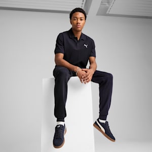 Camiseta tipo polo Essentials de piqué para hombre, New Navy, extralarge